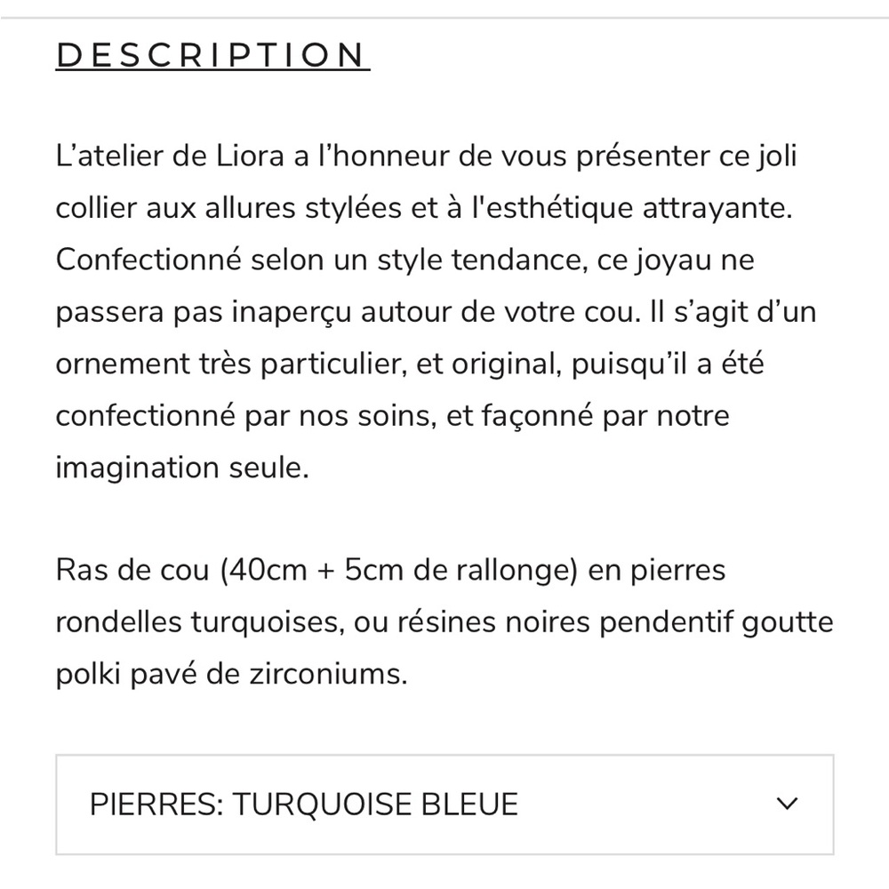 L’ atelier De Liora Polki Diamond Turquoise Necklace - Picture 6 of 13